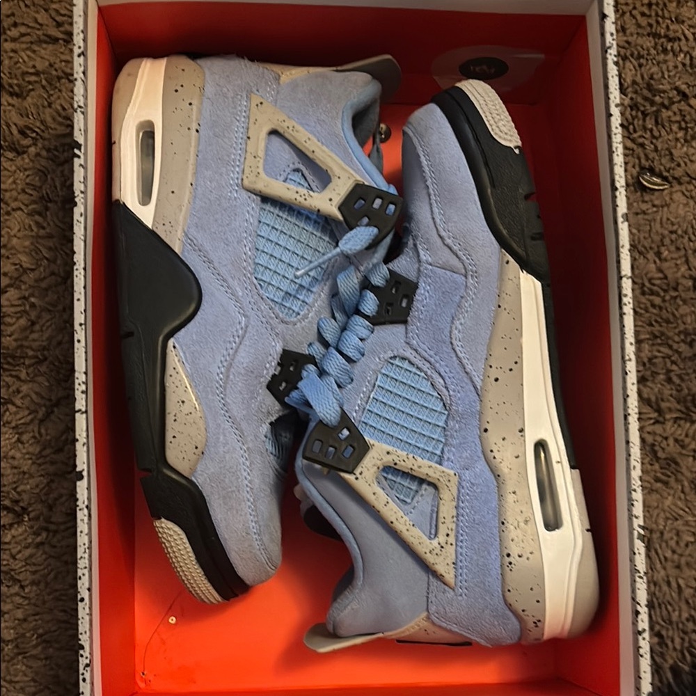 Kids Blue and Black Sneakers air Jordan 4 retro (GS)